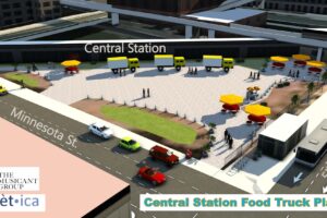 Central Station Food Truck Plaza Unveiling at May Leadership Saint Paul Workshop